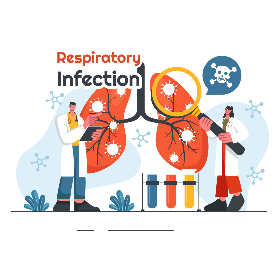 9 Respiratory Infection Illustration preview image.