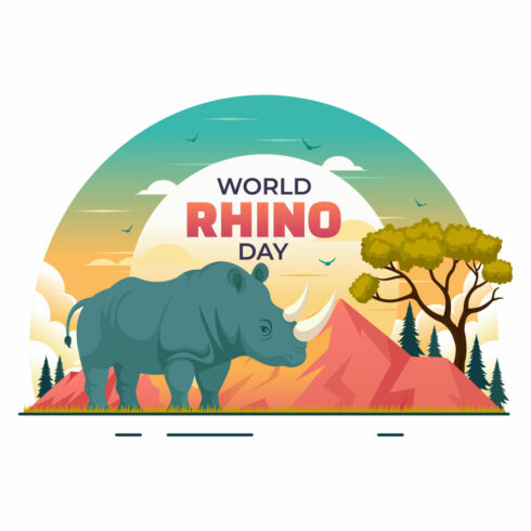 9 World Rhino Day Illustration cover image.