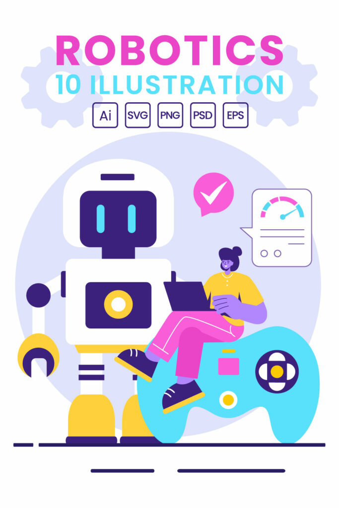 10 Robotics Vector Illustration - MasterBundles