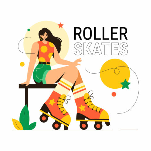 10 Riding Roller Skates Illustration cover image.