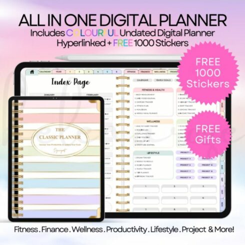 All-in-One Digital Planner - Your Ultimate Life Management Tool cover image.