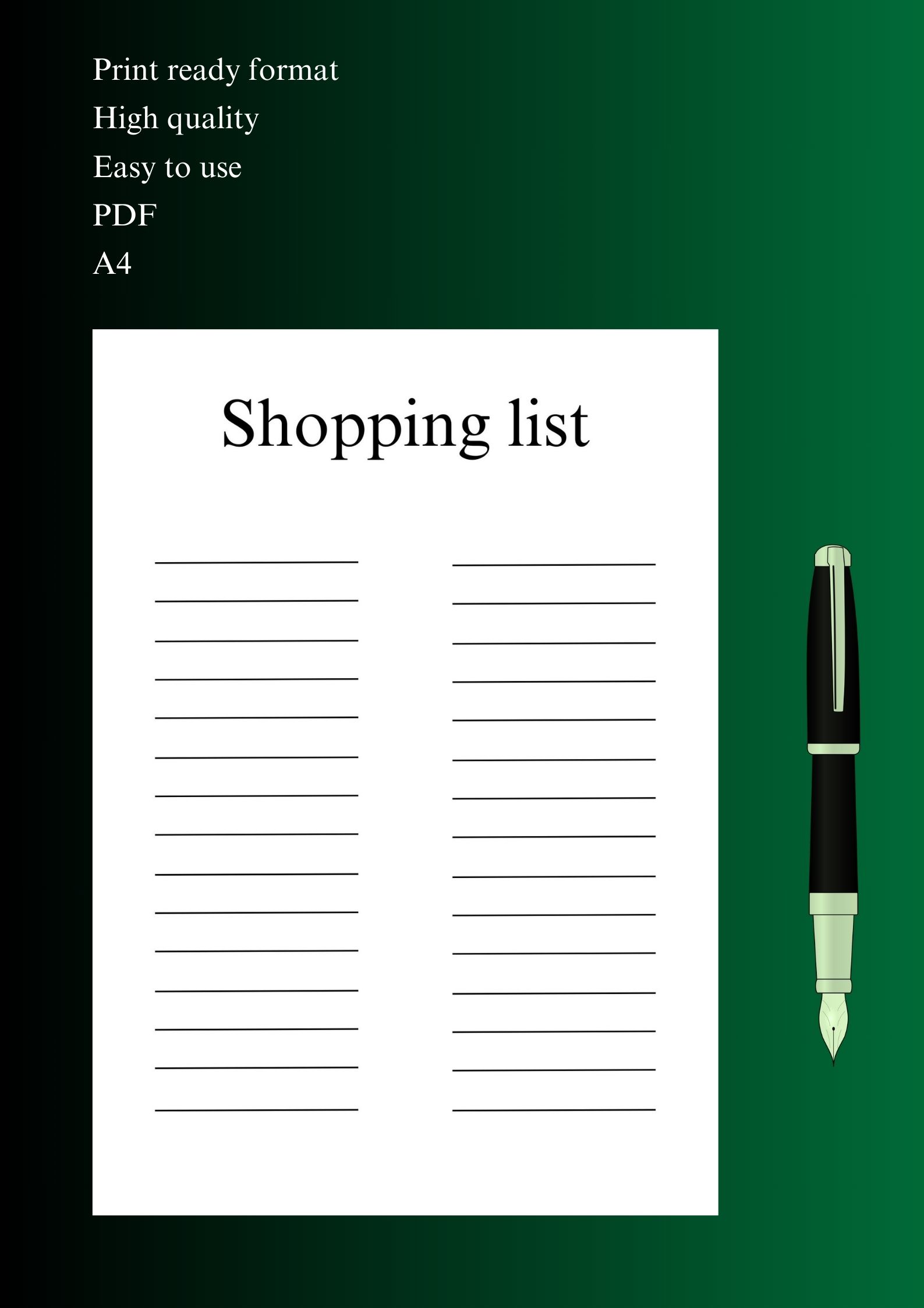 shopping list verkoop poster 9