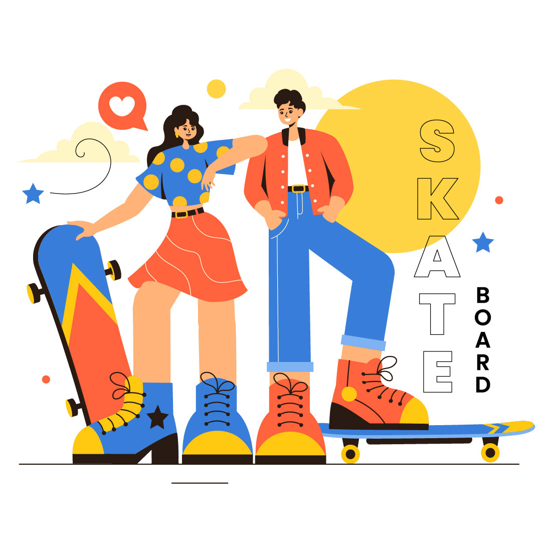 13 Skateboard Sport Illustration cover image.