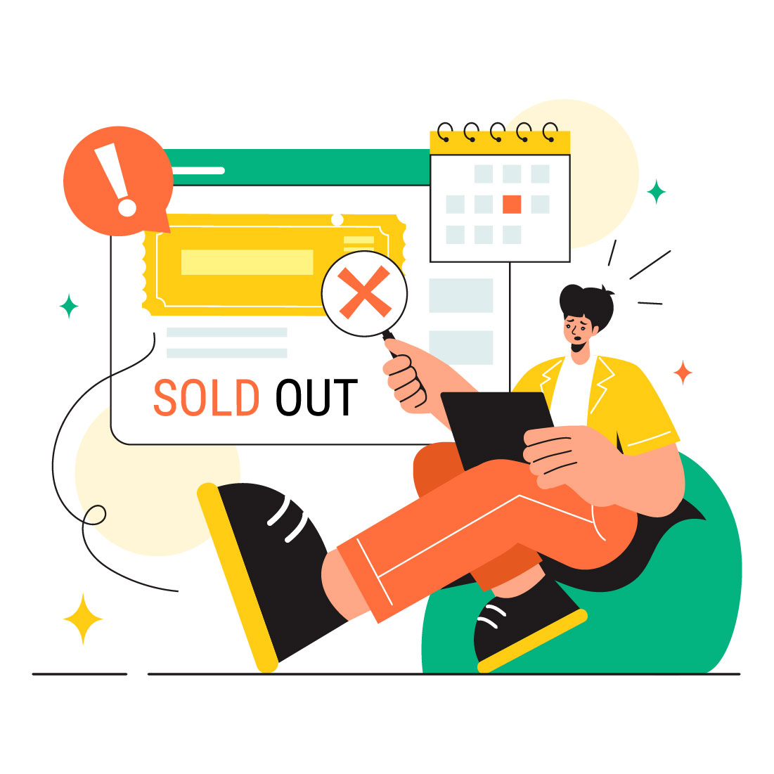 13 Sold Out Vector Illustration cover image.