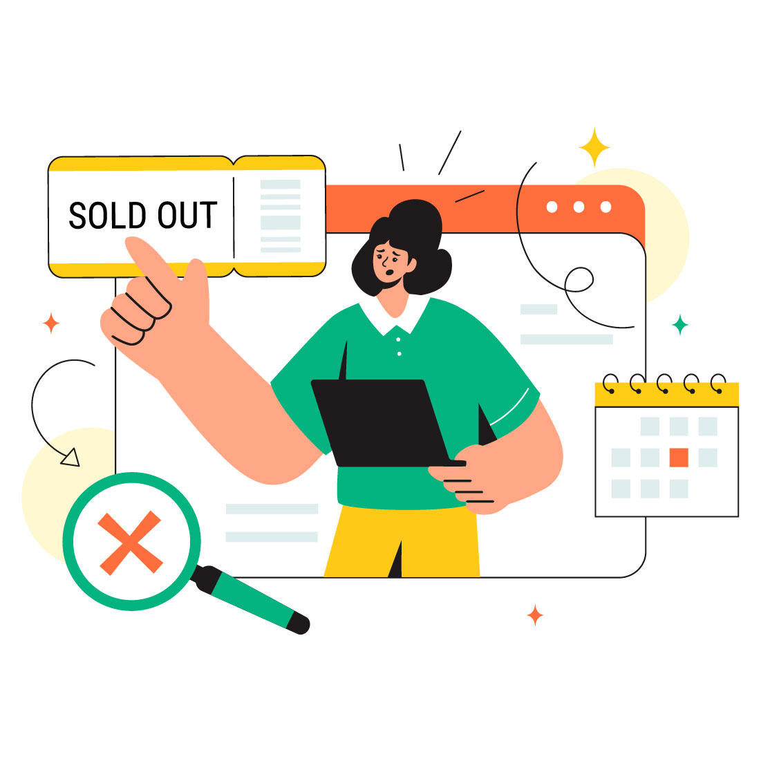 13 Sold Out Vector Illustration preview image.
