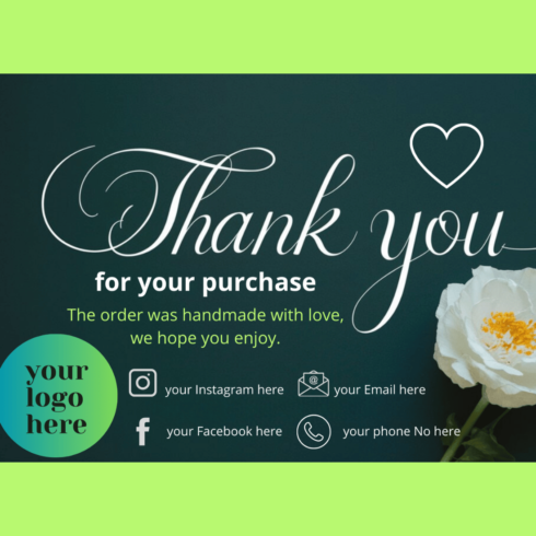 Elegant and Editable Thank You Card Template for Buyers – Professional Canva Design cover image.