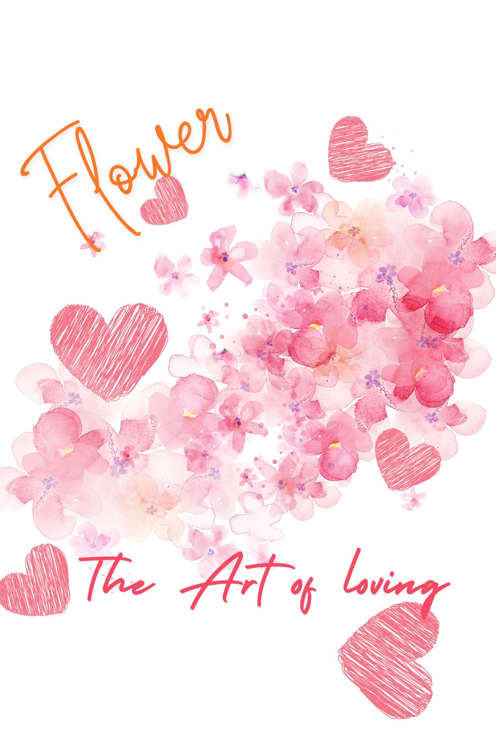 Loving flower T-Shirt design pinterest preview image.