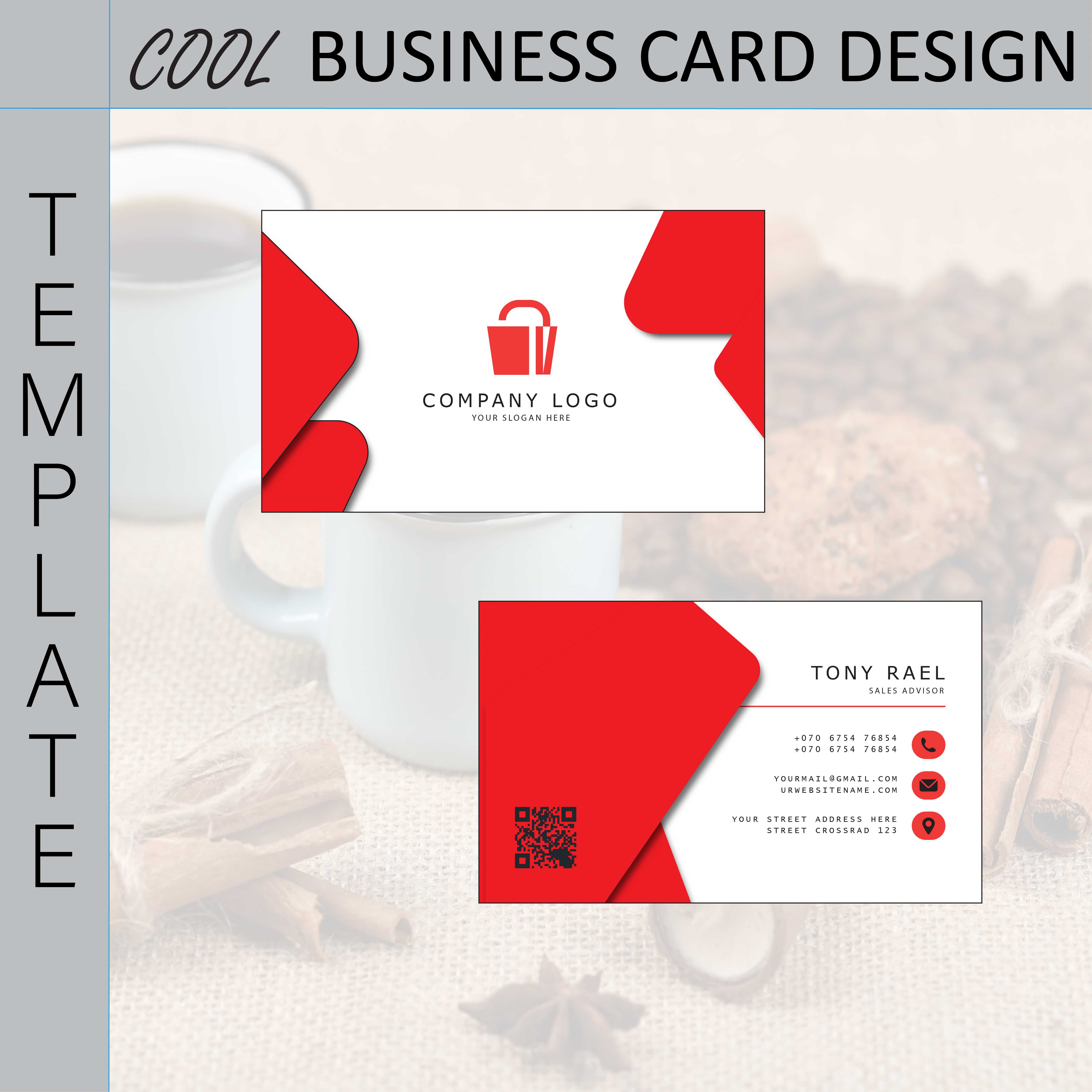 Minimalist Business Card Template (Editable) cover image.