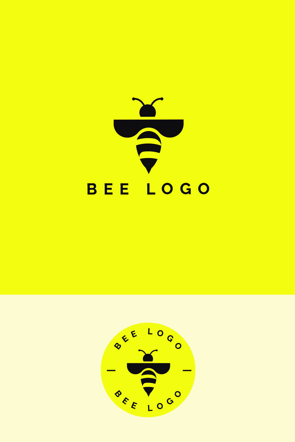 creative Bee logo pinterest preview image.