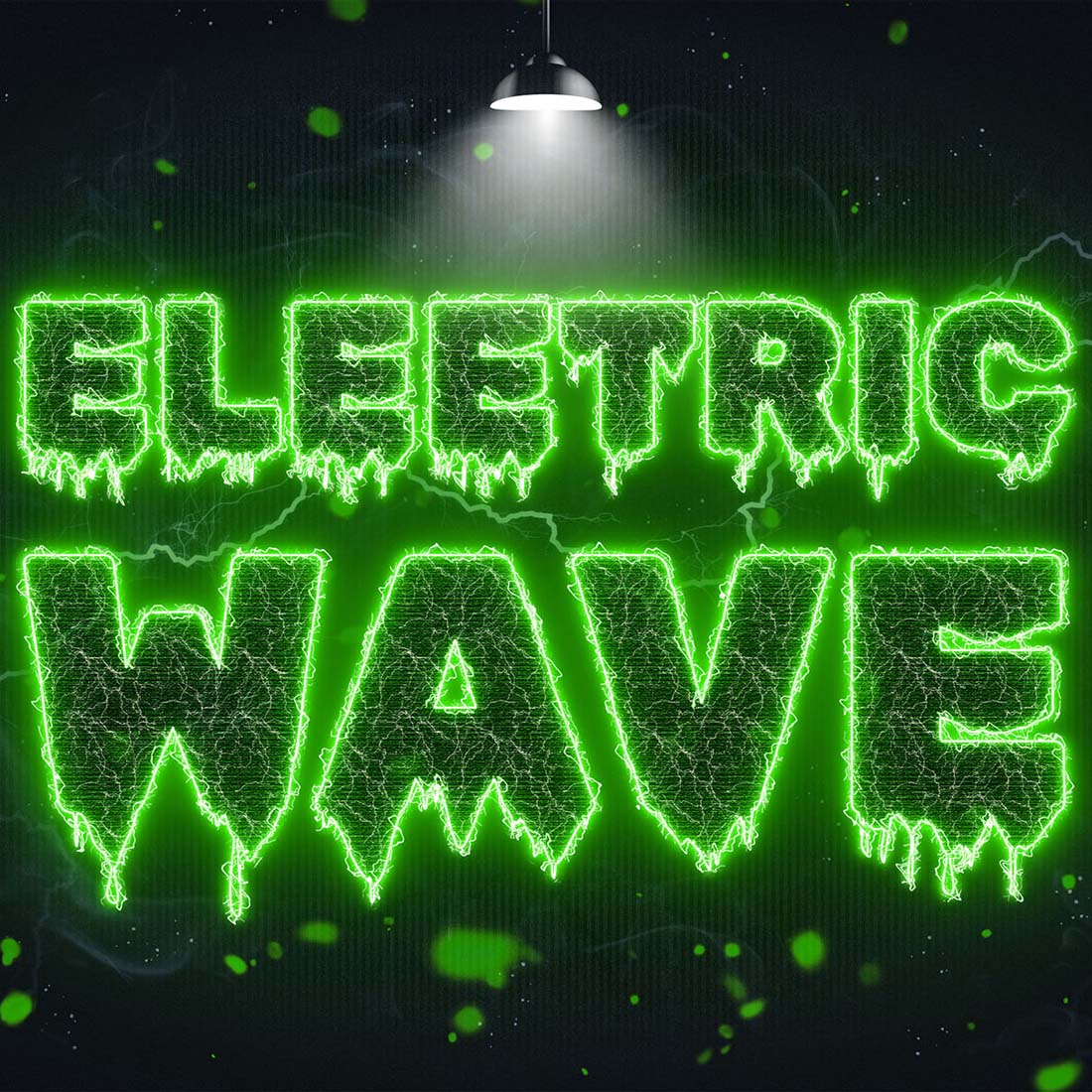 Electric Photoshop Text Effects preview image.