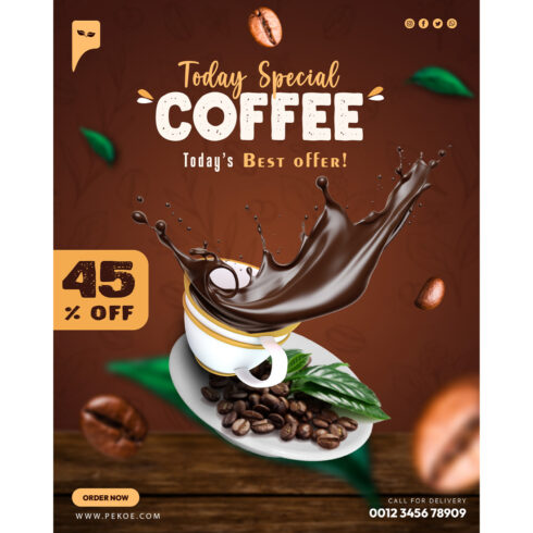 advertising poster today special offer on coffee cover image.