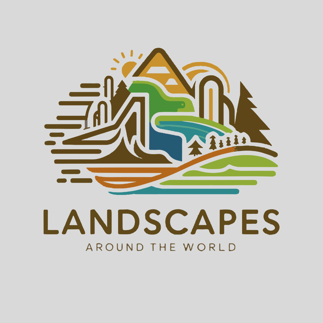 Landscape Logo design preview image.