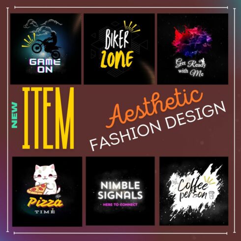 Aesthetic T-Shirt Designs Bundle (6 T-Shirts Designs) cover image.
