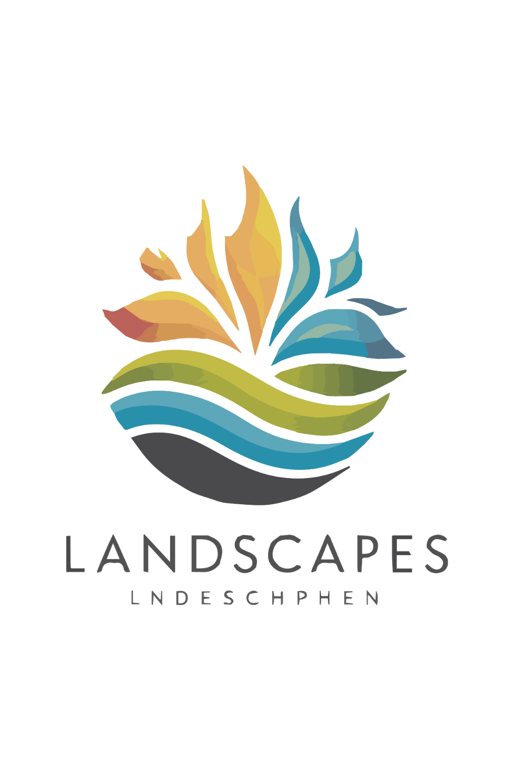Landscape Logo design pinterest preview image.
