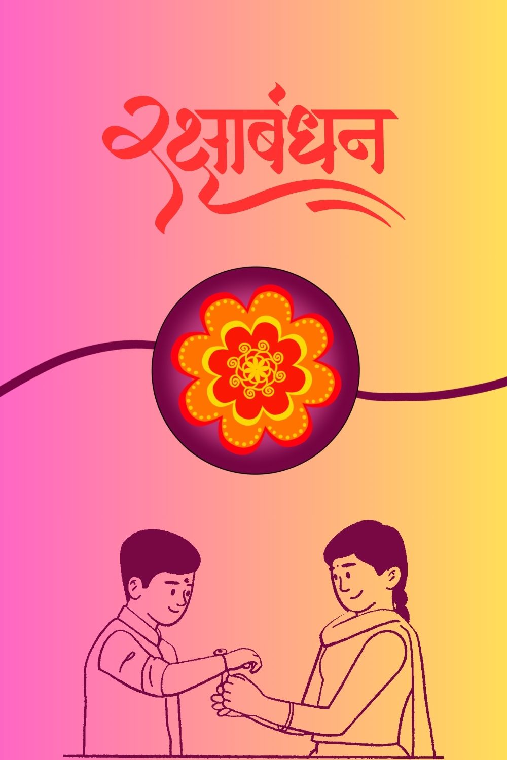 Happy Rakshabandhan Post Design! pinterest preview image.