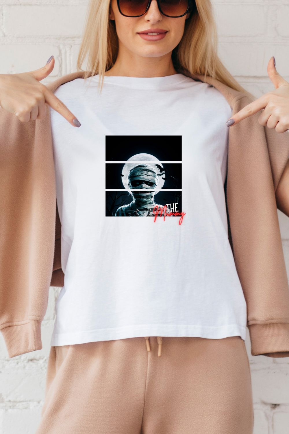 The Mummy Tee Design pinterest preview image.