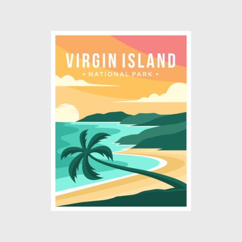 Virgin Islands National Park poster vector illustration design, beautiful beaches only $11 cover image.