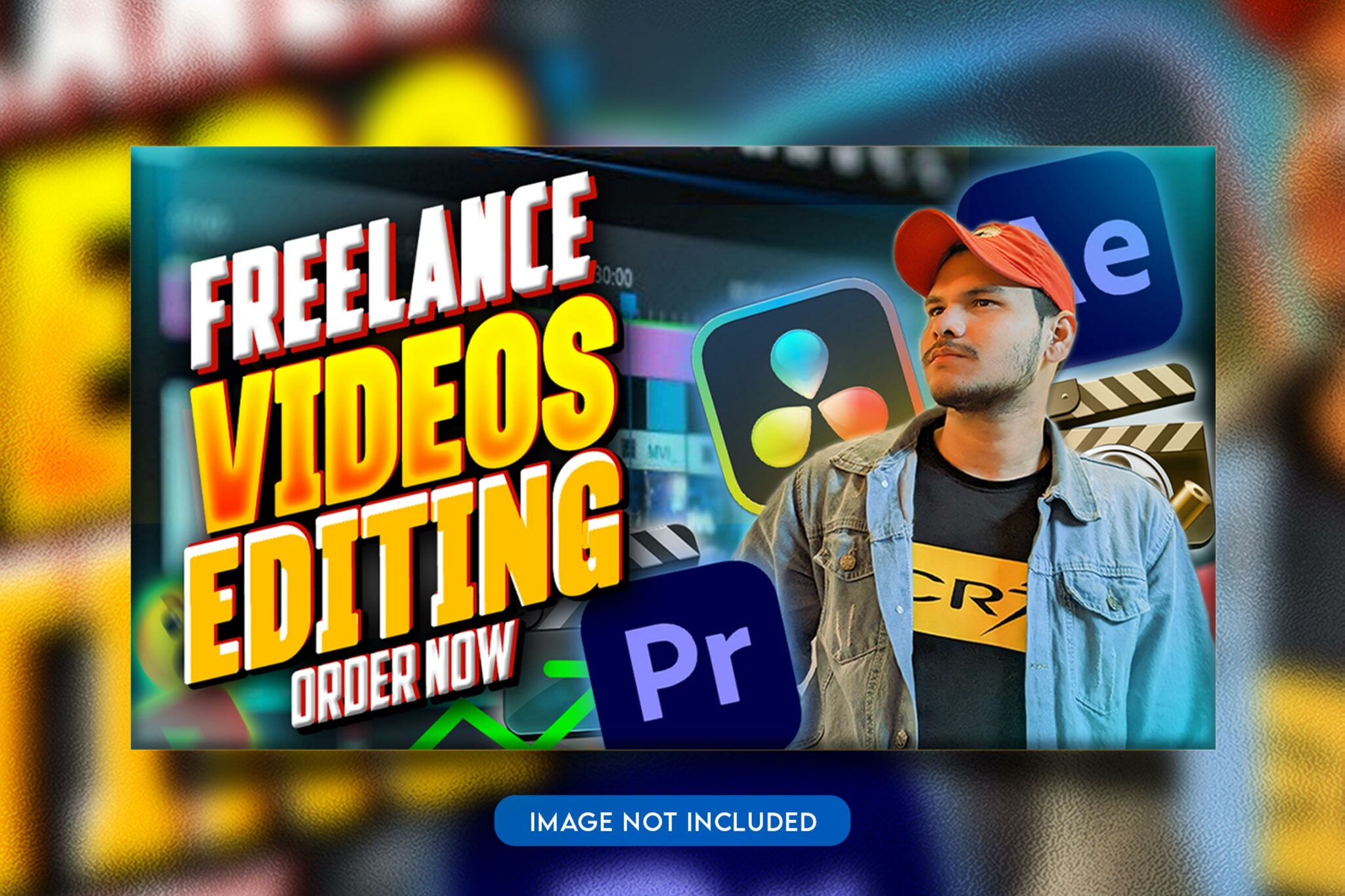 PSD Modern glow effect youtube video thumbnail template design fully ...