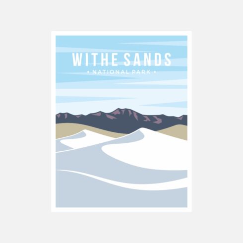 White Sand National Park poster vector illustration design – Only $8 cover image.