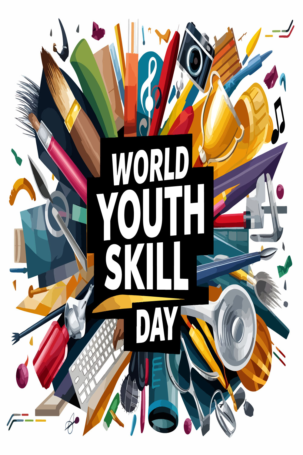 World Youth skill day pinterest preview image.