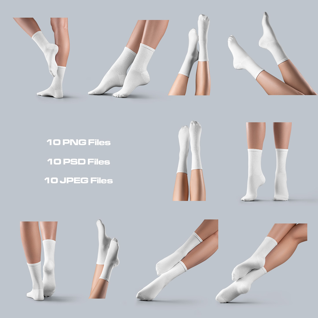 10 Mockups High Socks on the Woman Legs vol02 preview image.