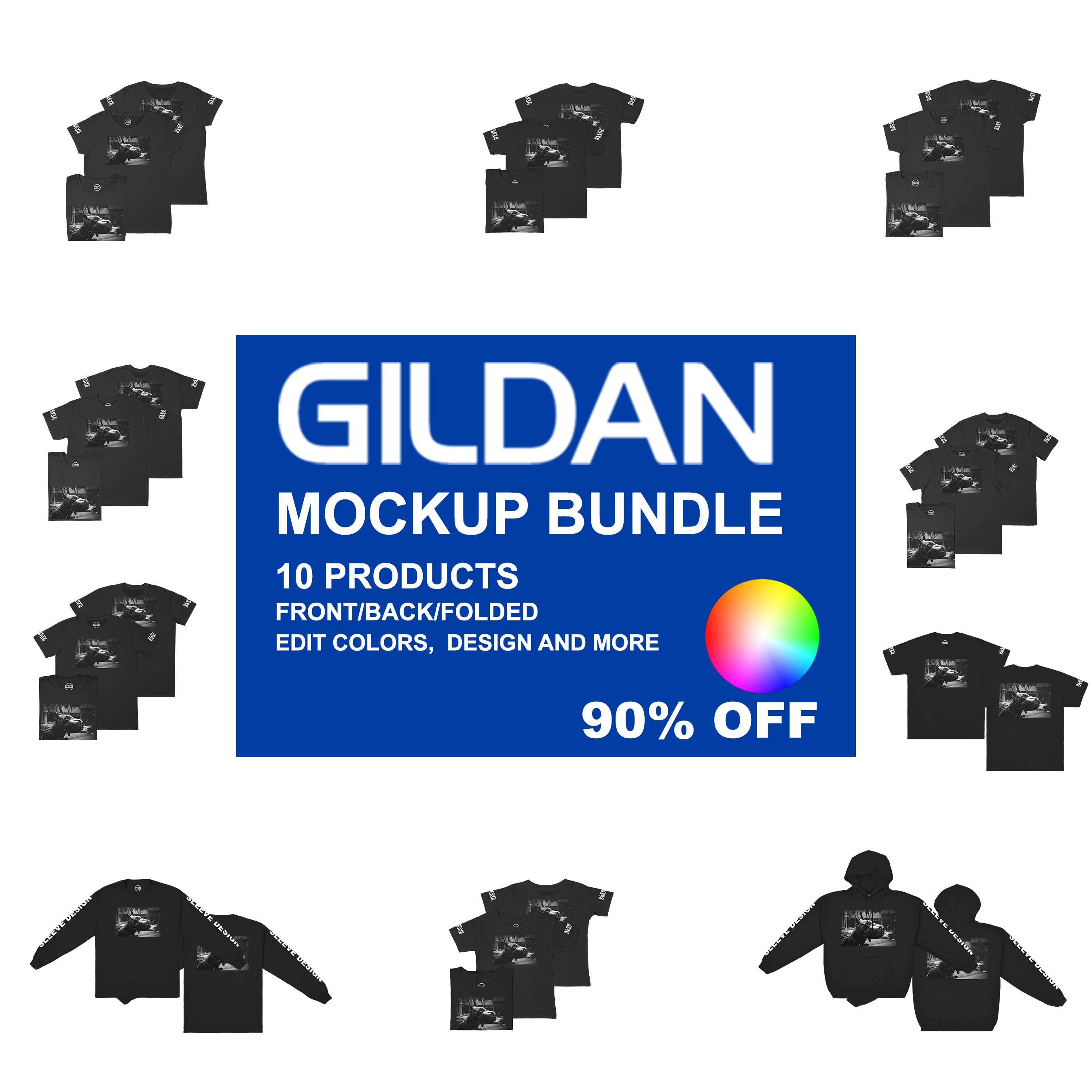 Gildan Apparel Mockup Bundle cover image.