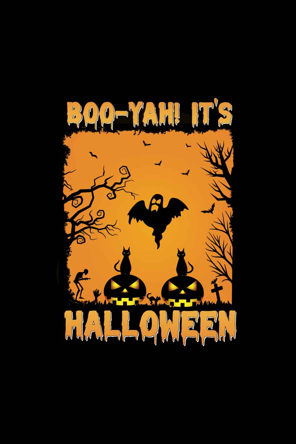 Halloween t shirt design pinterest preview image.