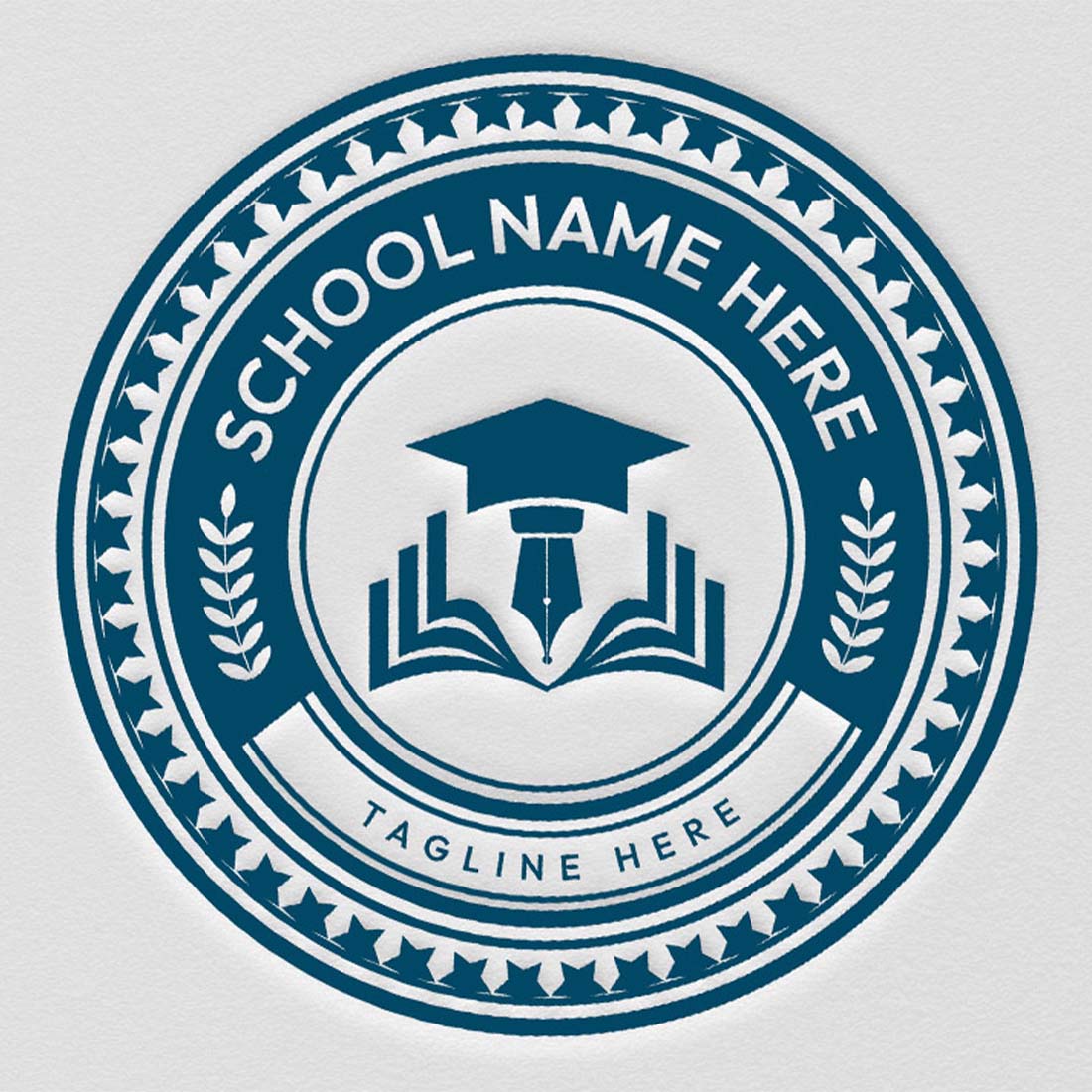 School Logo Design - 100% Editable in Illustrator | Professional, Customizable, and Ready for Use preview image.