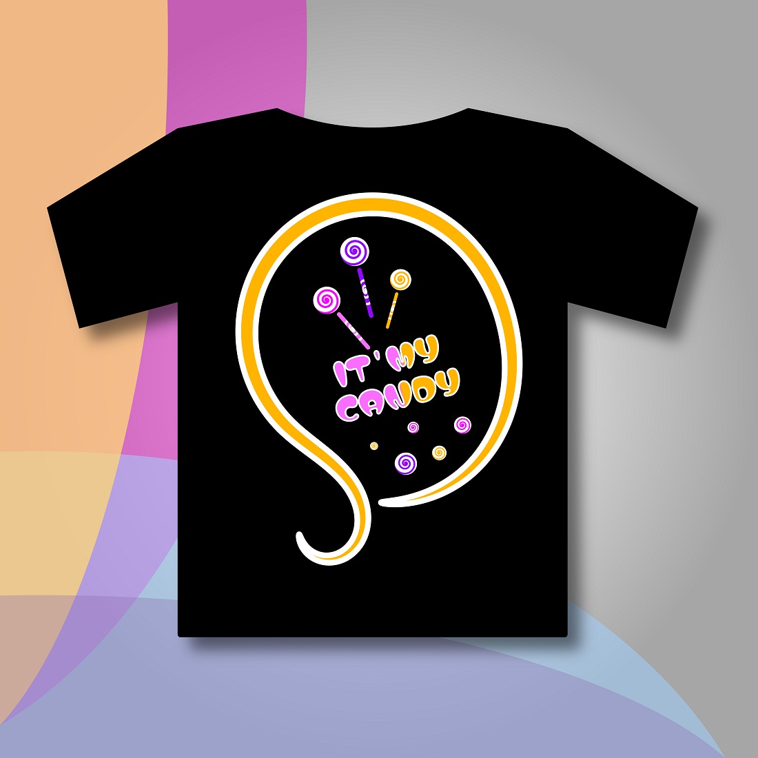 candy cartoon kids t shirt preview image.