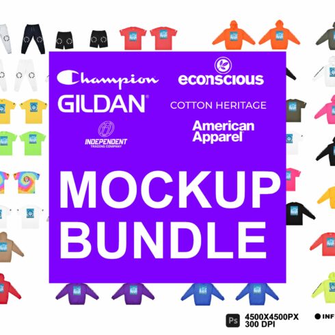 Clothing Mockup Bundle: Color Blanks cover image.