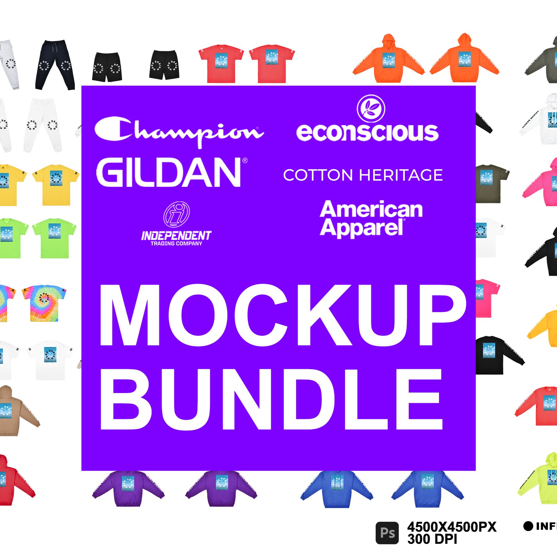 Clothing Mockup Bundle: Color Blanks cover image.