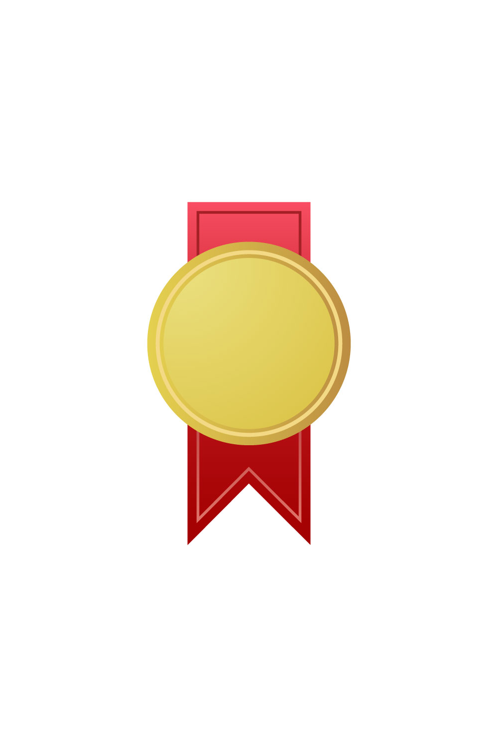 Ribbon Medal icon logo design Award logo, Vector design template pinterest preview image.