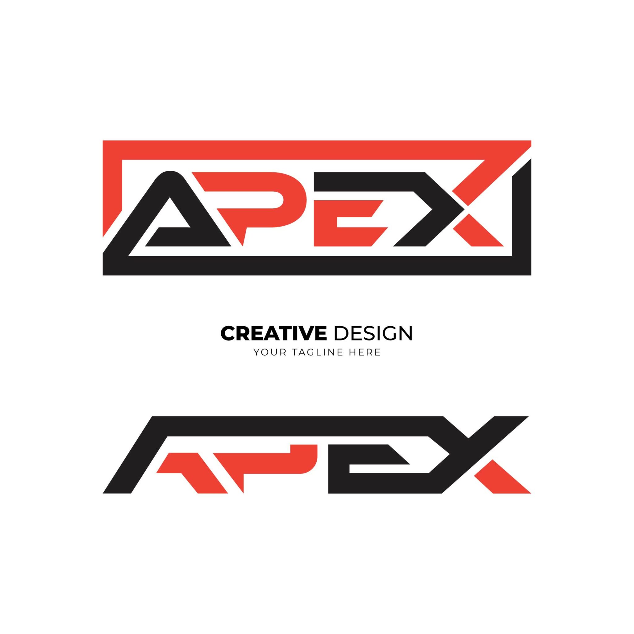 Apex modern typography professional monogram logo - MasterBundles