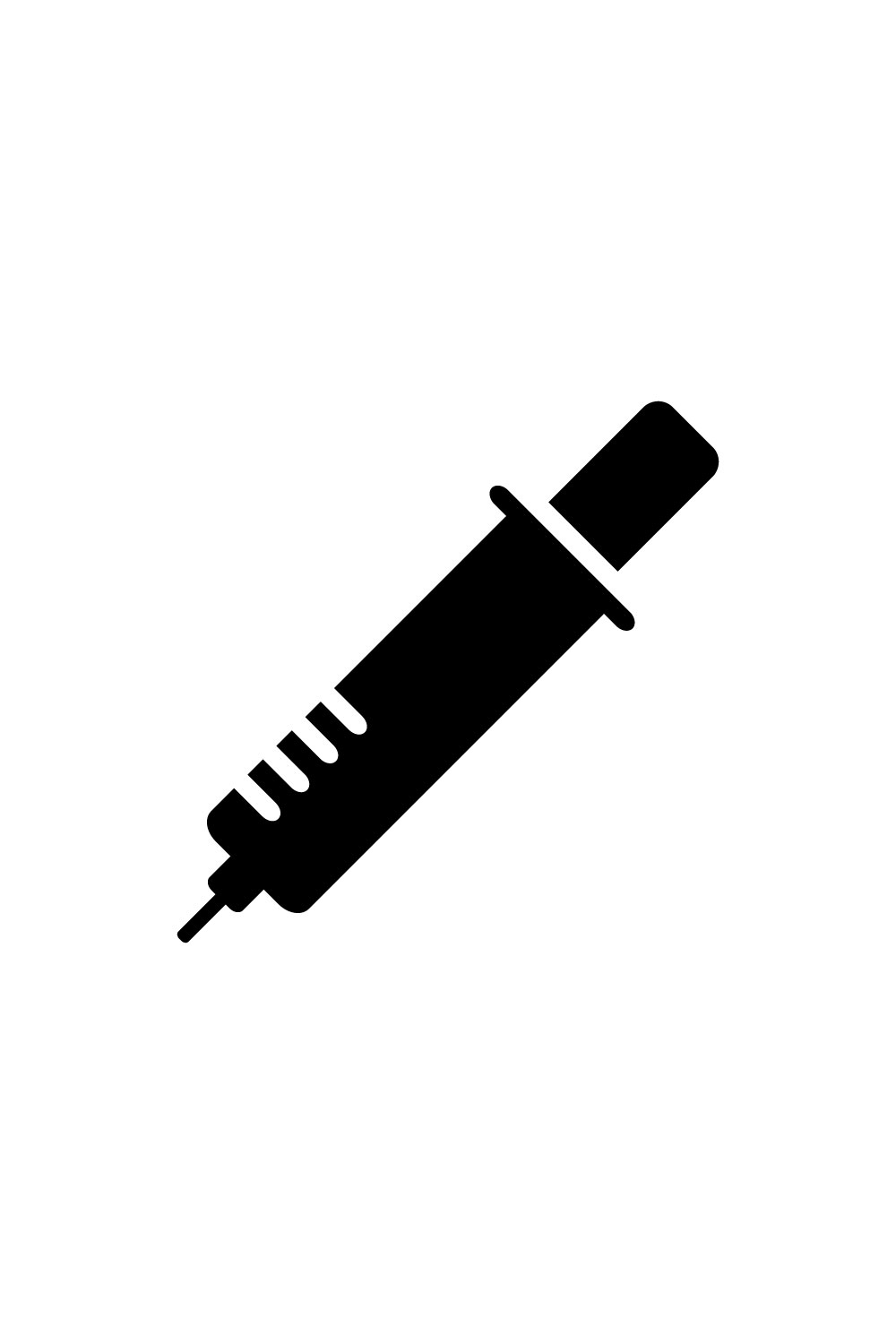 Medical Syringe Injection Logo design Concept, Vector illustration pinterest preview image.