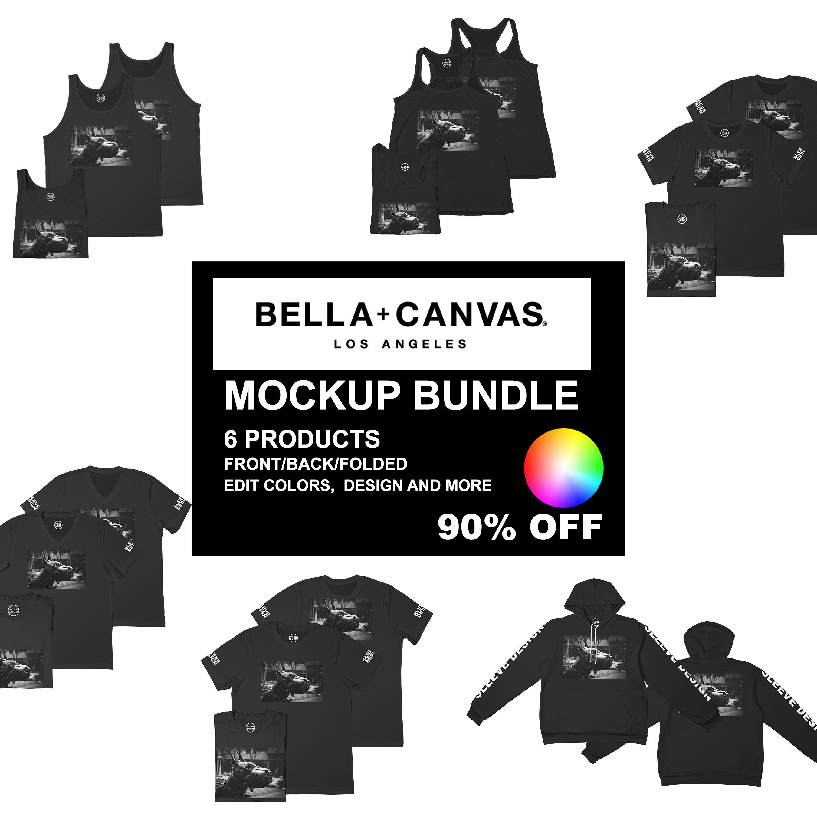 Bella Canvas Apparel Mockup Bundle cover image.