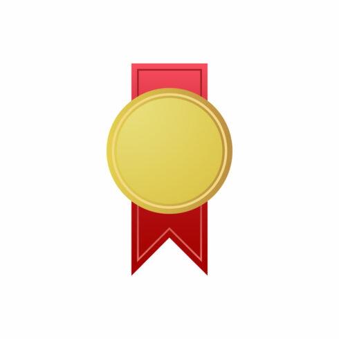 Ribbon Medal icon logo design Award logo, Vector design template cover image.