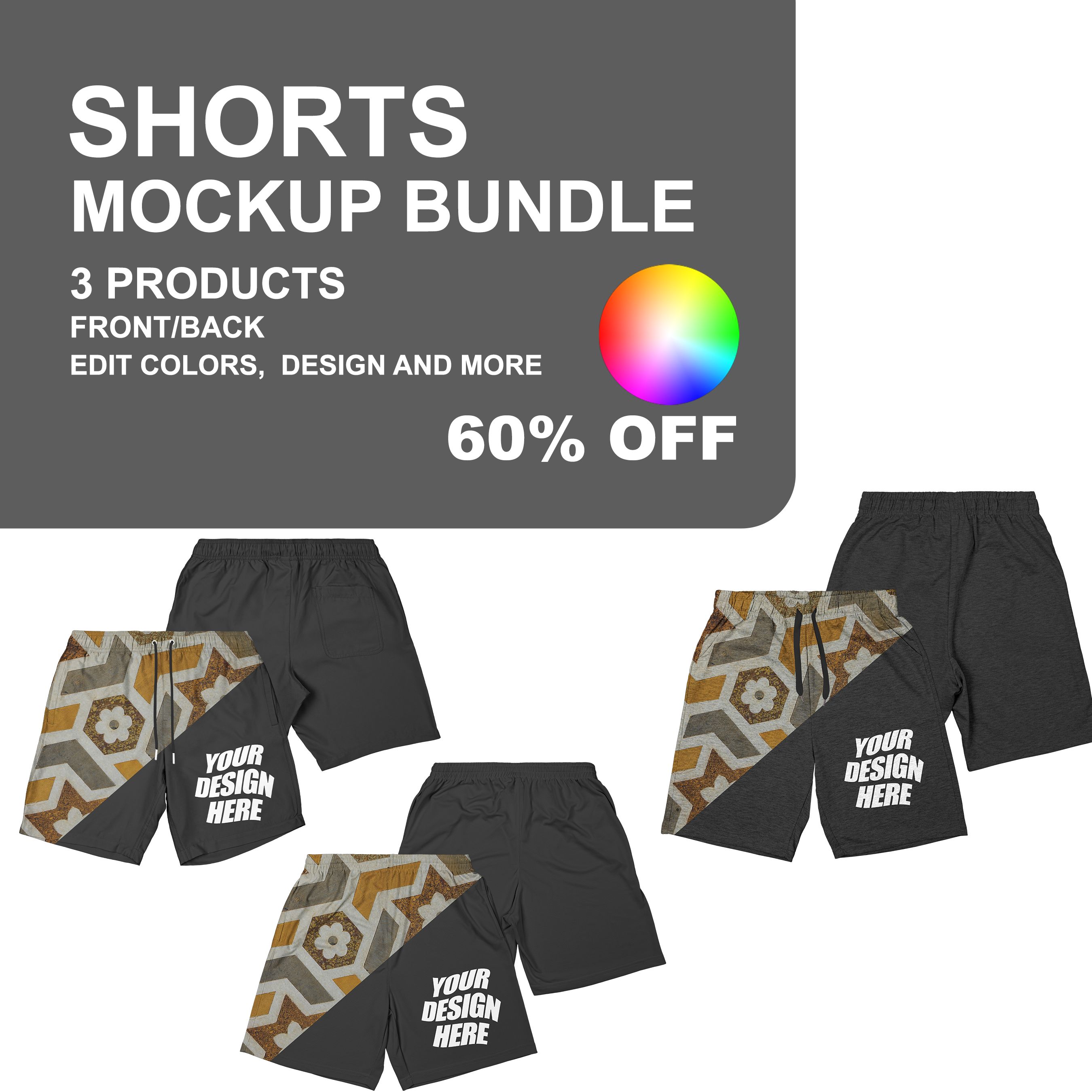 Apparel Shorts Mockup Pack cover image.