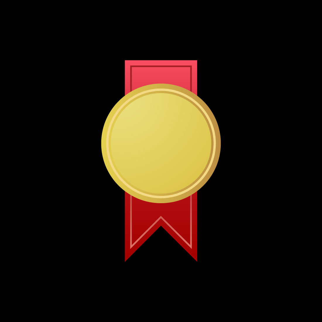 Ribbon Medal icon logo design Award logo, Vector design template preview image.