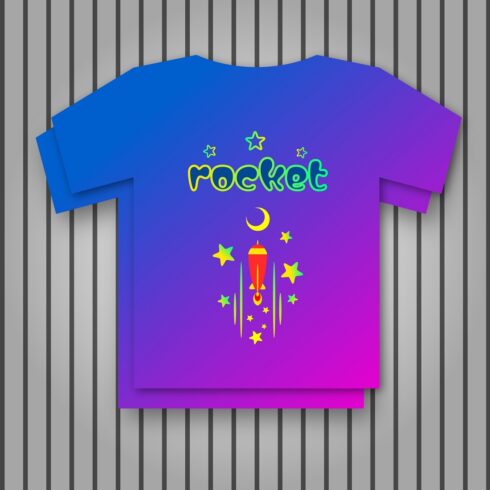 rocket kids cartoon t shirt design cover image.