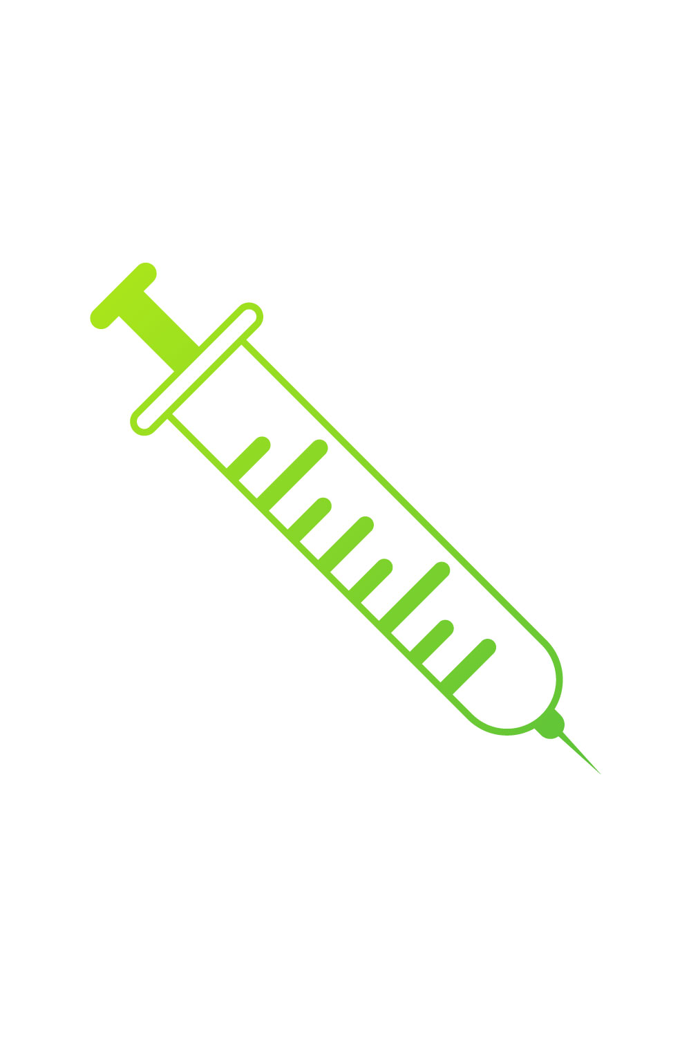 Medical Syringe Injection Logo design Concept, Vector illustration pinterest preview image.