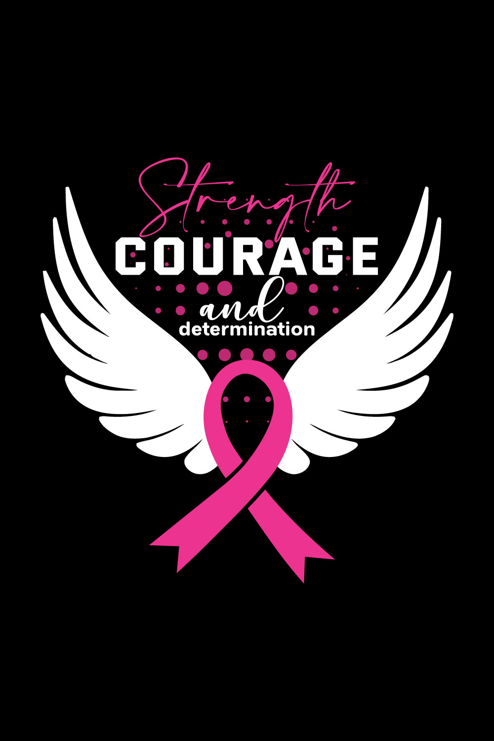 cancer awareness t-shirt design pinterest preview image.