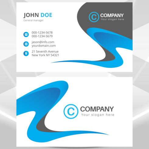 Modern Unique Business Card Design cover image.