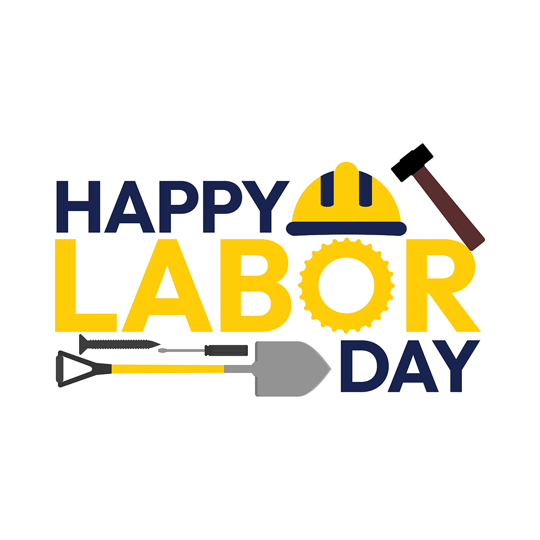 Labor day design templates preview image.