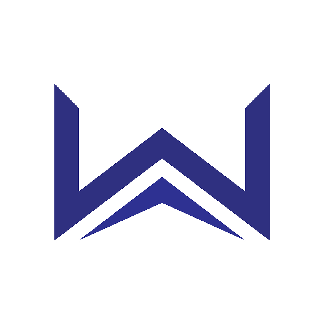 W Letter Logo Design preview image.