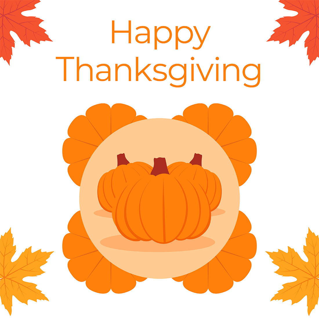 Happy Thanksgiving design templates preview image.