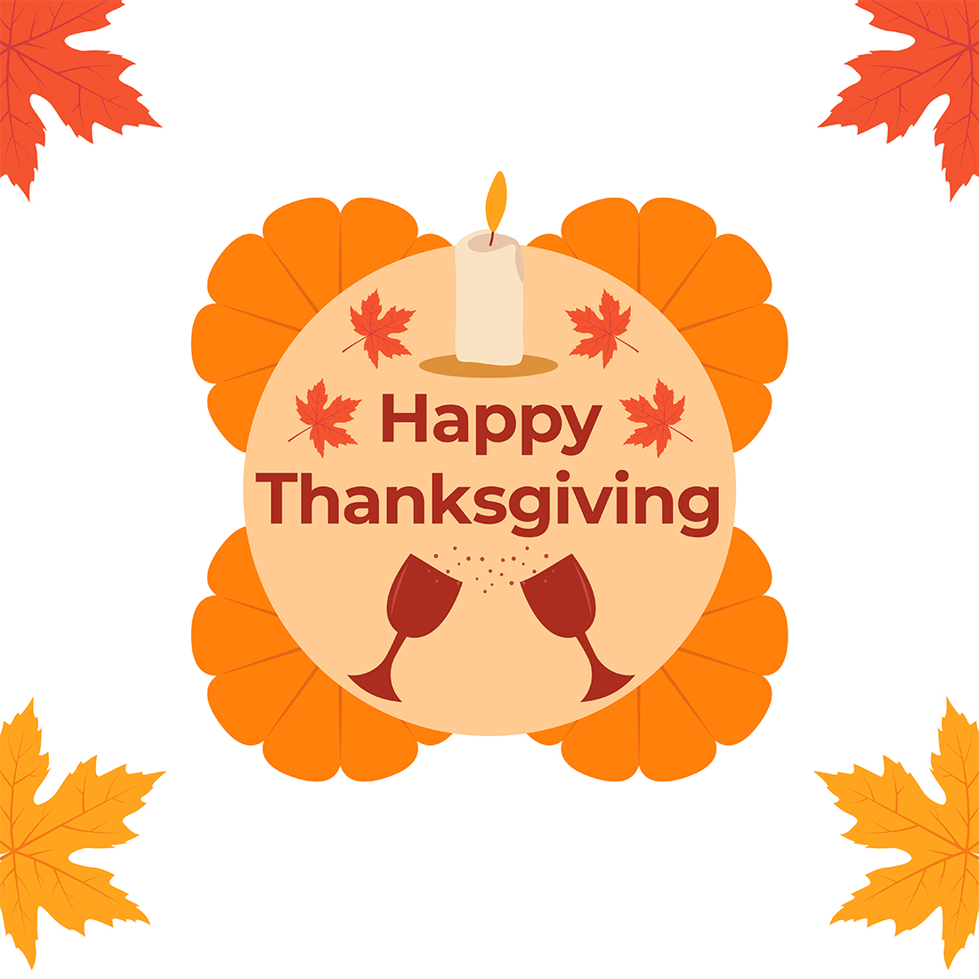 Happy Thanksgiving design templates cover image.