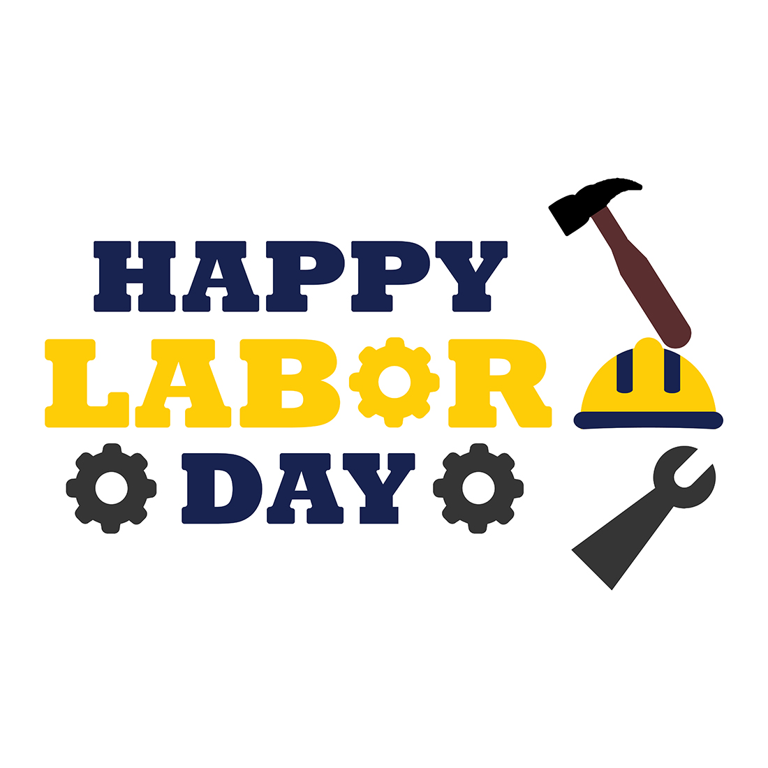 Labor day design templates preview image.