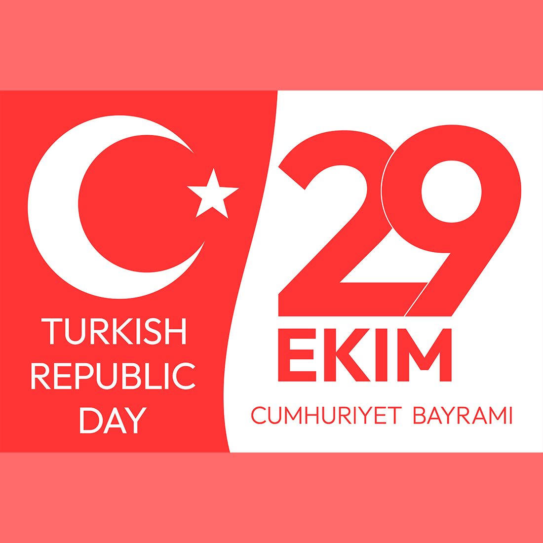 29 Ekim Turkish Republic Day Design preview image.