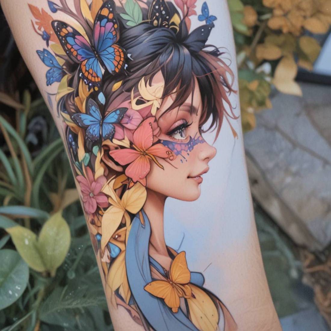 Tattoo Set #2 – Girl, Flowers, Butterflies (24 Sketch) cover image.