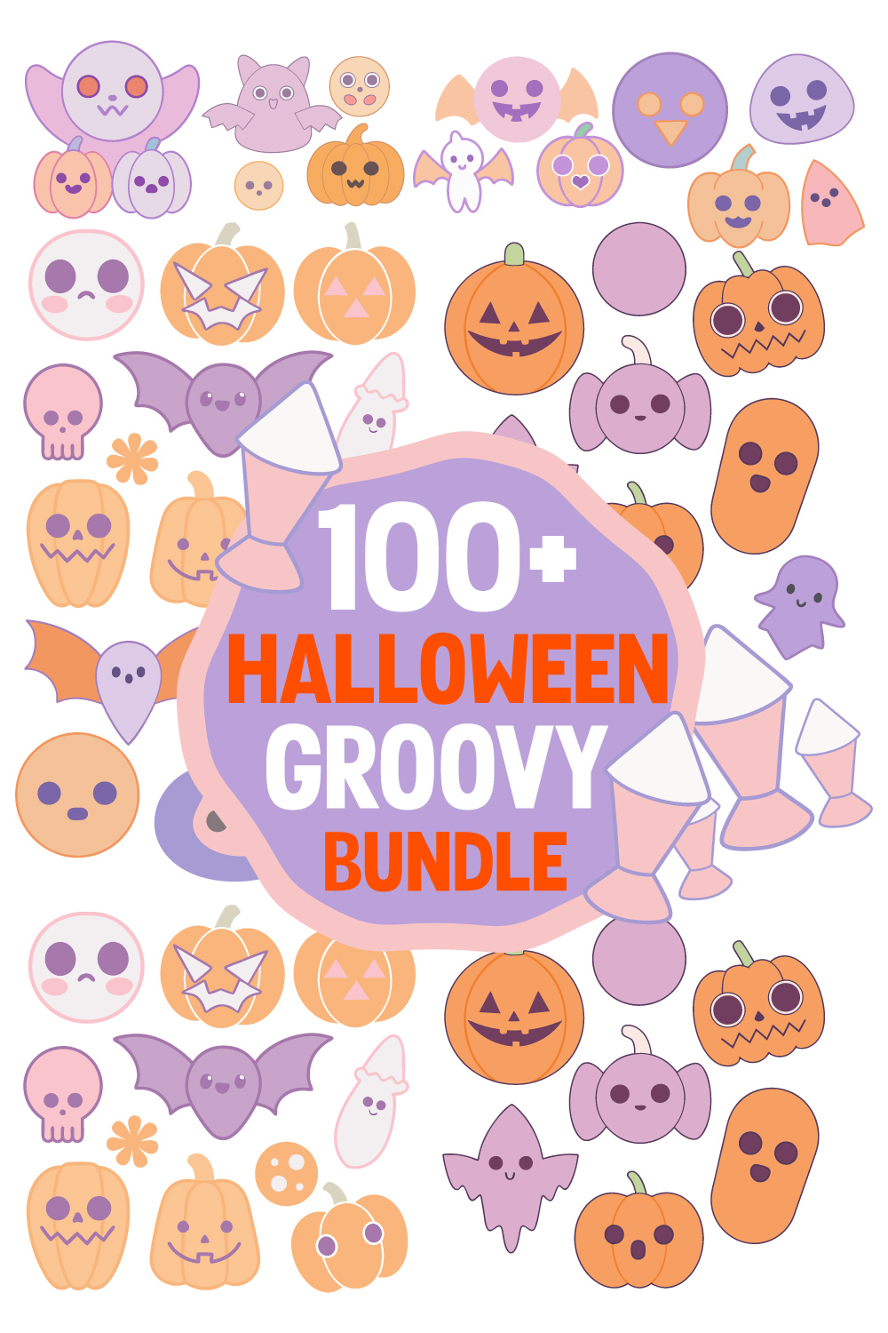 100+ Happy Halloween Mega Bundle Offer Halloween Vector Pack Halloween Tshirt and Bulk Offer Halloween Bundle pinterest preview image.